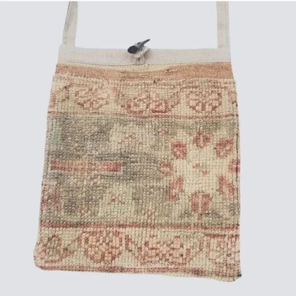 Vintage Handmade Turkish Wool Rug Shoulder Crossbody Bag - Picture 2 of 4